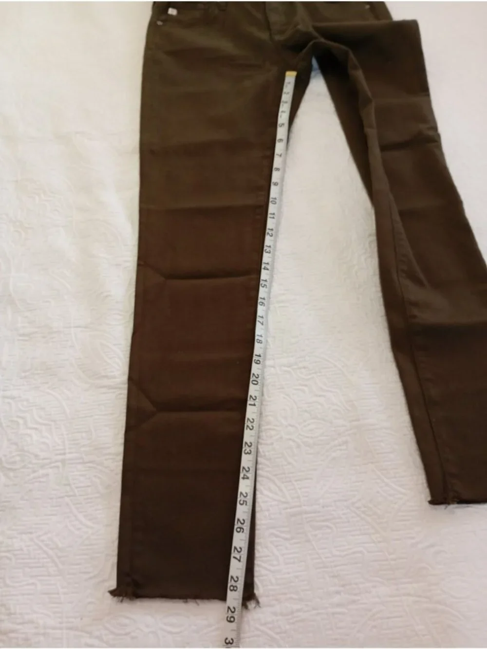 AG Adriano Goldschmied The Legging Ankle Super Skinny Jeans Brown Size 27R